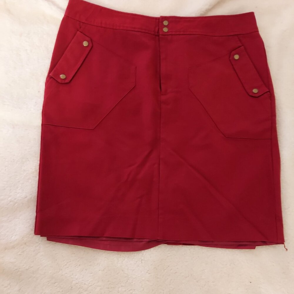 Red mini skirt size 16